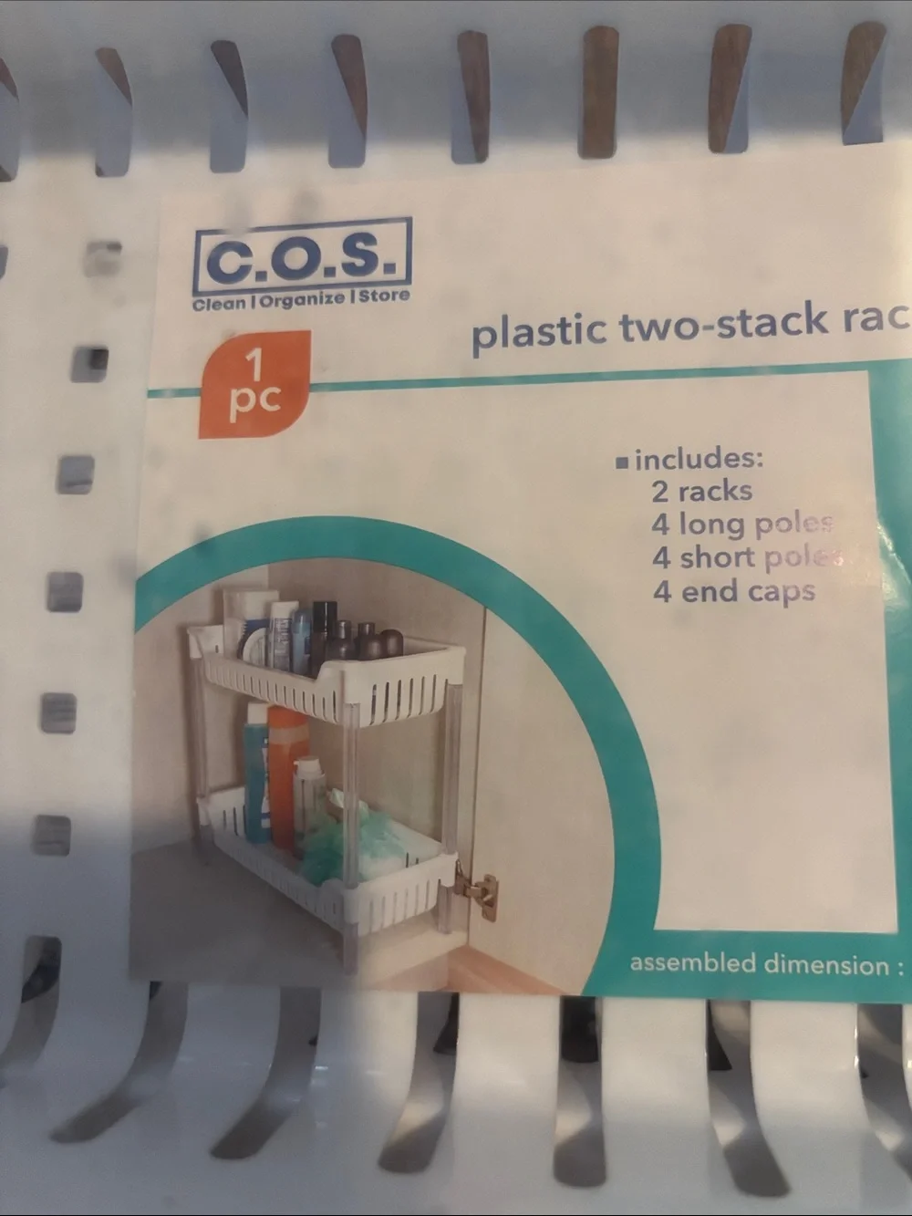 COS White Plastic Two-Stack Storage Rack - Picture 1 of 5
